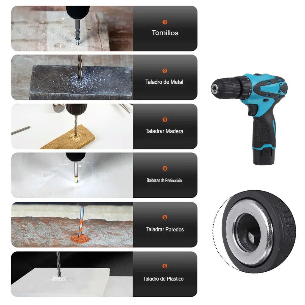 Taladro inalámbrico 18V Precisión y Portabilidad - Tool Shop