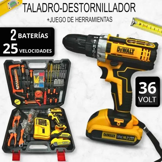Taladro Inalambrico Con Percutor 36v Full - Tool Shop
